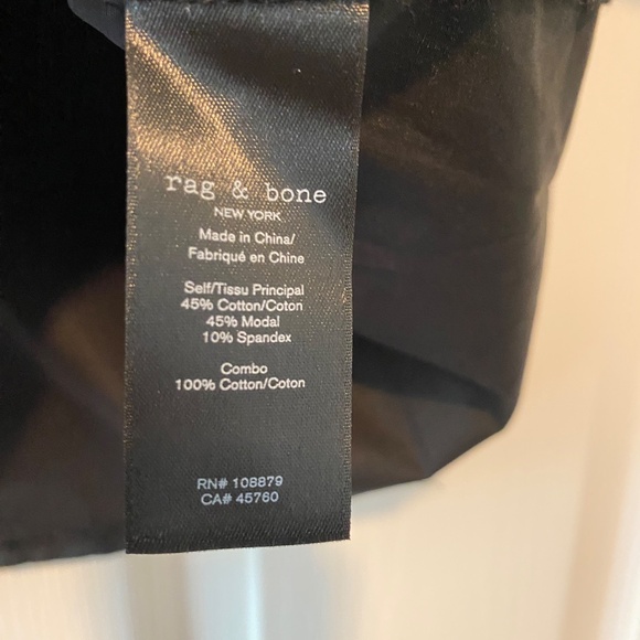 NWT Rag & Bone Black Ribbed Mix Media Polo - Picture 7 of 7